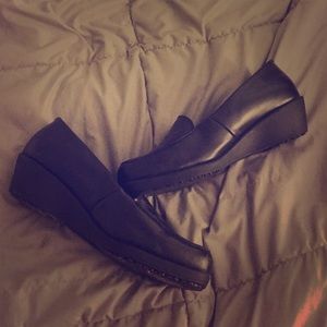 Nonslip wedge loafers.