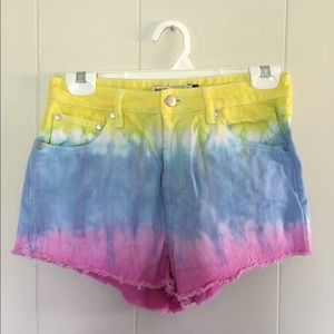 nasty gal tie dye high waisted short