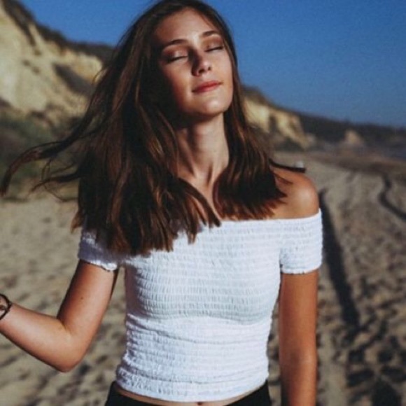 Brandy Melville white Charlene Top