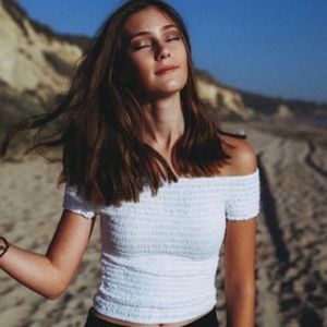 Brandy Melville white Charlene Top