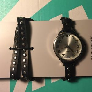 Studded Leather Strap Fashion Watch