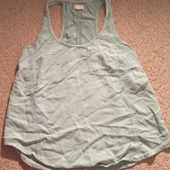 Light blue Tank with Side Cut-Outs