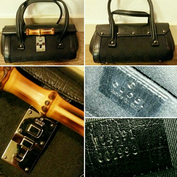 Gucci Black Monogram Bullet Tote Mini