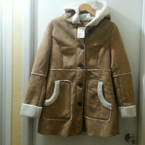 H&M SUEDE  DIVIDED JACKET