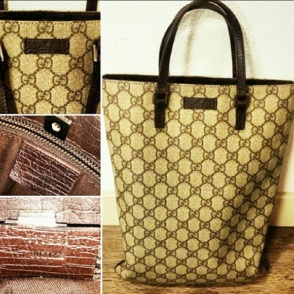 Gucci Monogram Bucket Tote Handbag