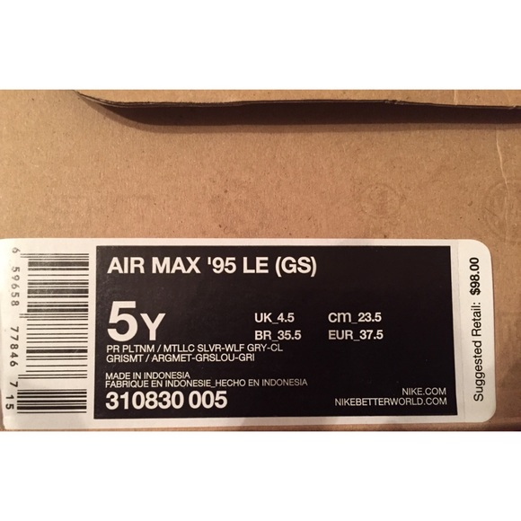 SOLD- Air Max '95 Women's 6.5 - Picture 4 of 4