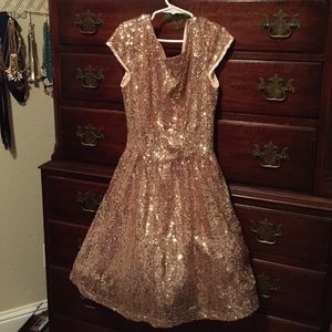 Champagne sequin dress