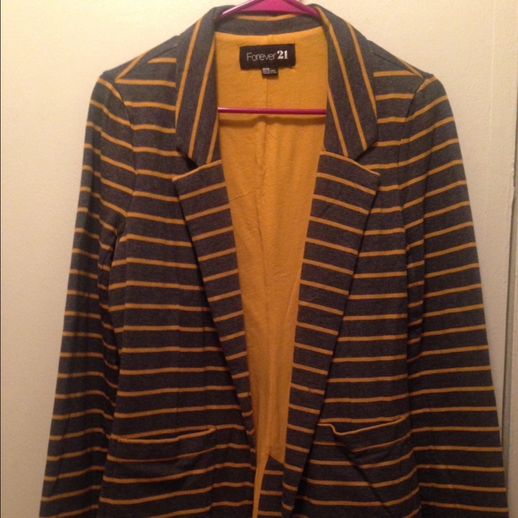 Mustard striped blazer