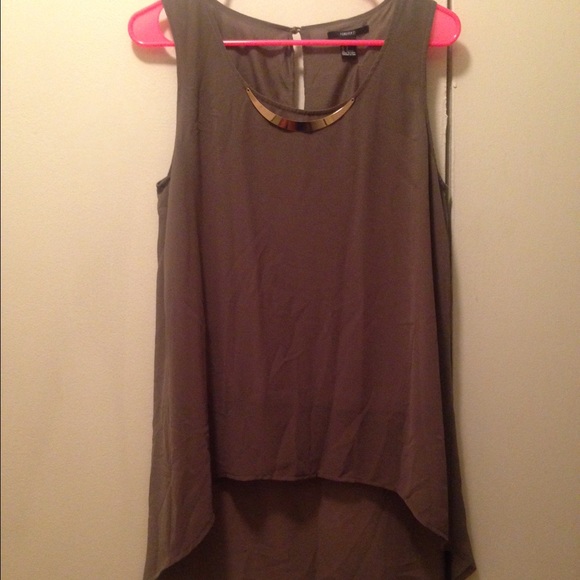 Olive Green Hi-Lo shirt