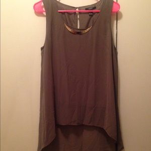 Olive Green Hi-Lo shirt