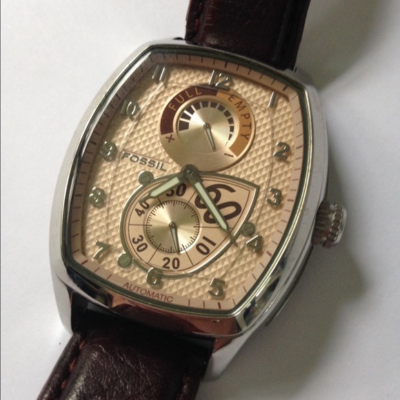 Men's Fossil Me1033 rectangle AUTOMATIC watch Rare