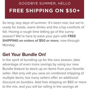 Bundle items in my closet and save