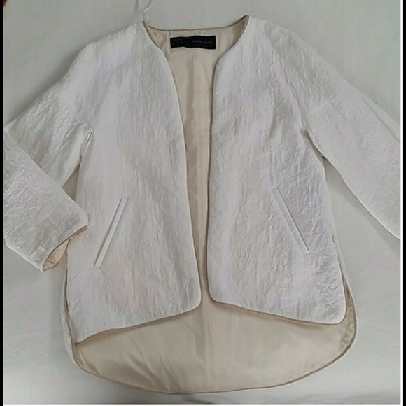NWT Zara white quilted jacket