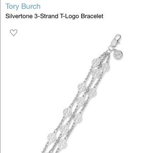 Tory Burch Logo Bracelet silvertone