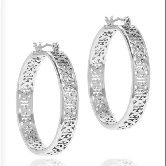 Tory Burch Earrings Silvertone