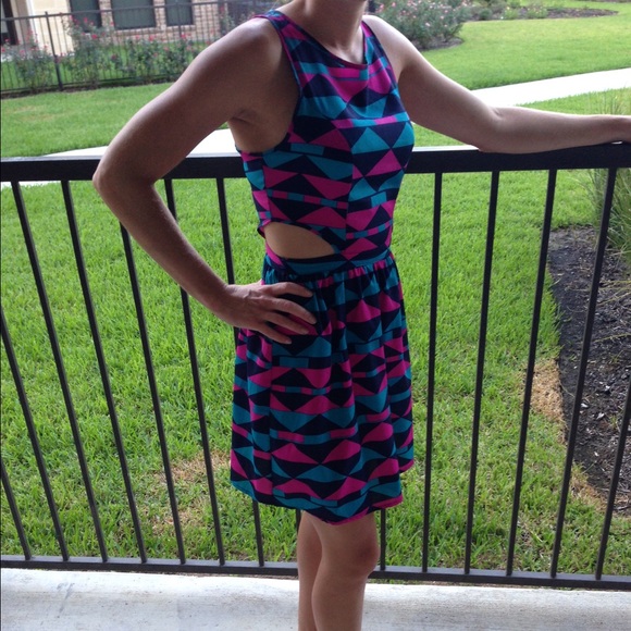Unique dress with cut out sides