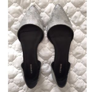 Express Stone gray D'orsay Flats