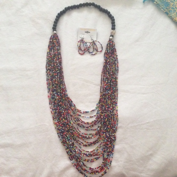 Beautiful hand-made necklace and earrings