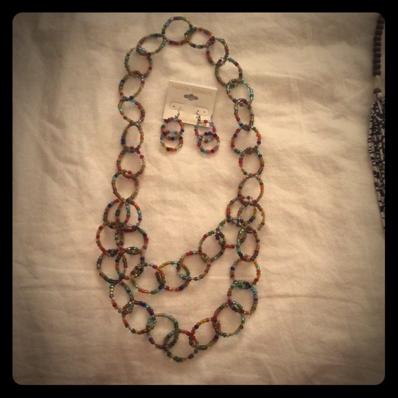 Unique necklace and earrings