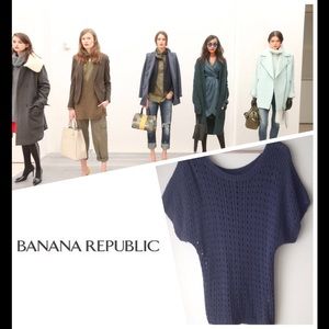 Banana Republic Black Crochet Style Sweater