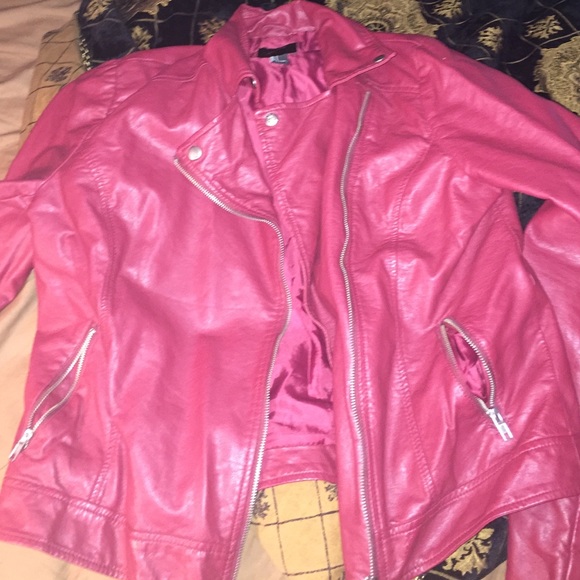 Red Moto Leather Jacket