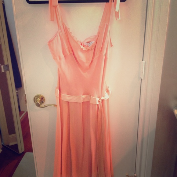 Chiffon peach color dress worn once