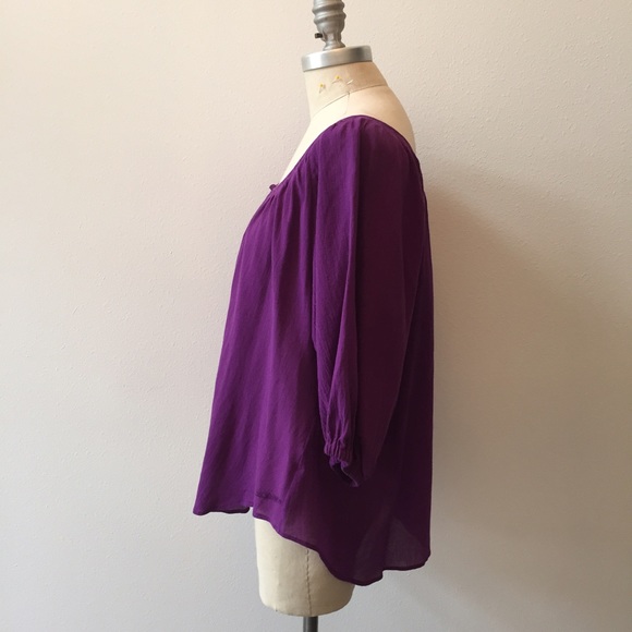 ❌SOLD❌Joie violet gauzy cotton boho blouse 🌾 - Picture 3 of 4