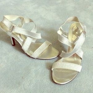 Nina 2 inch heels silver size 6.5