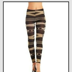 Black and Gold Leggings