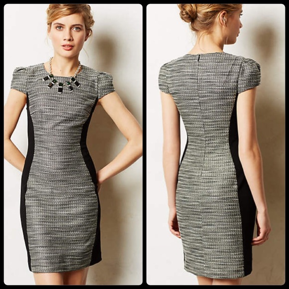 Anthropologie Dresses & Skirts - Anthropologie shimmer hourglass tweed dress