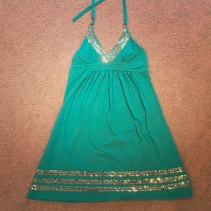 Victoria's Secret turquoise sequin accented dress