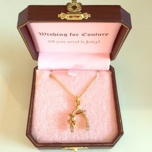 Juicy Couture Gold Wishbone Necklace