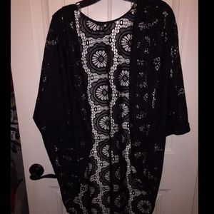 Lace Black Women's Cardigan