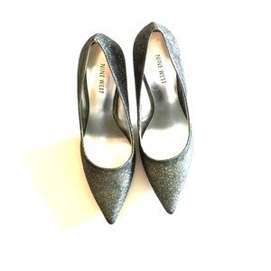 Nine West Gray glitter shoes with glitter sole