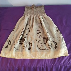 Music Note Printed Dress