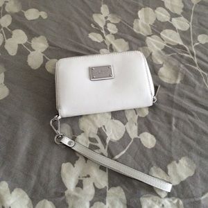 Michael Kors white clutch wallet