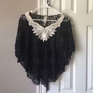 Black lace blouse