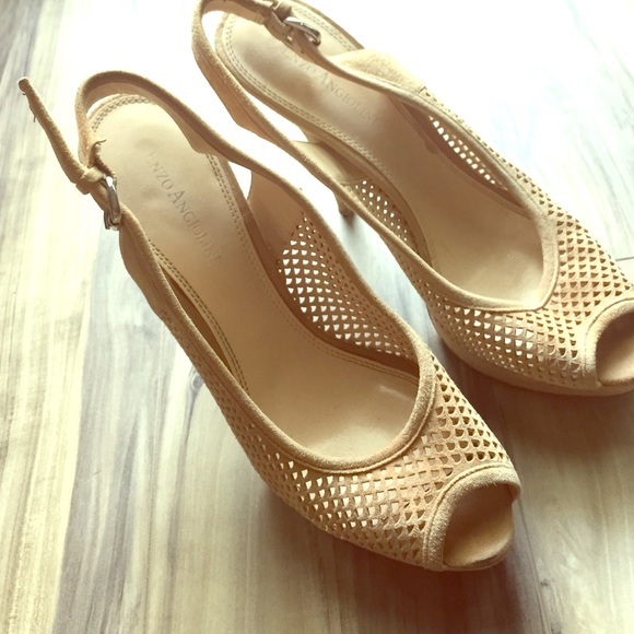 Enzo Angiolini Shoes - Beige suede heels