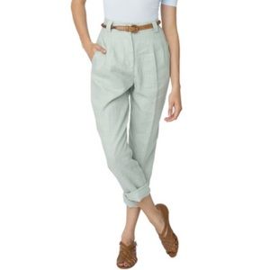 American Apparel Linen High Waist Pleated Pants