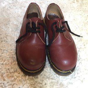 maroon doc martens