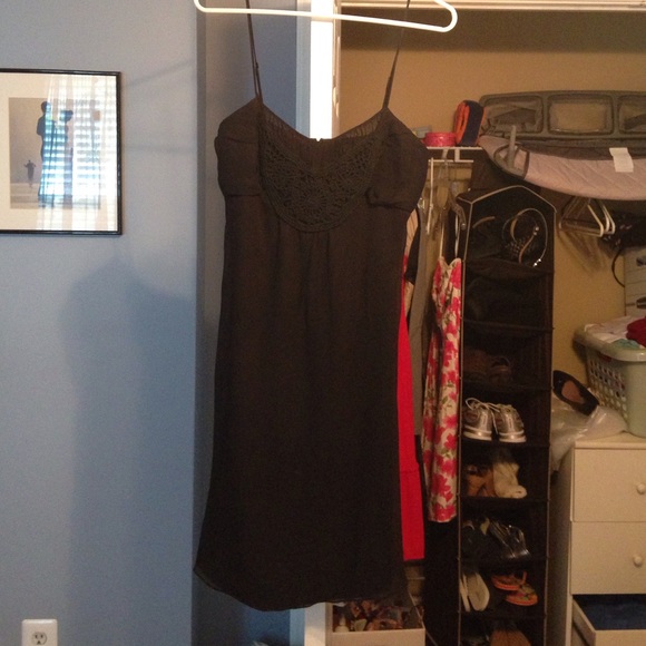 Black spaghetti strapped sundress