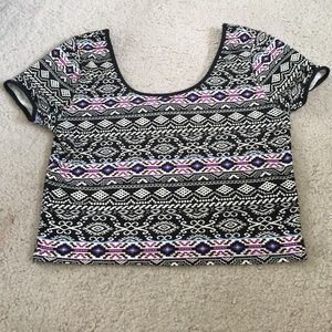 Aztec/Tribal Printed Crop Top