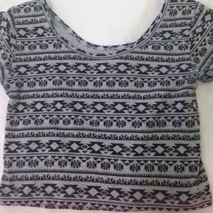 Aztec pattern crop top
