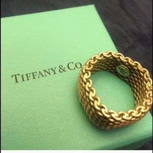 MAKE AN OFFER Tiffany mesh ring "somerset"