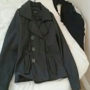 Gray peacoat