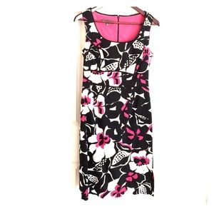 Pink floral business dress