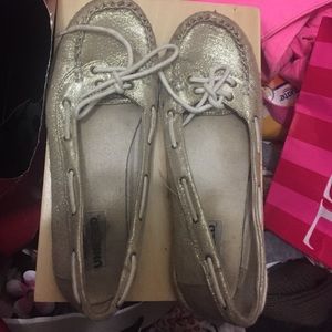 Gold glitter shoes size 9