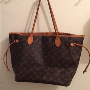 Louis Vuitton AUTHENTIC-Neverfull MM Monogram Tote