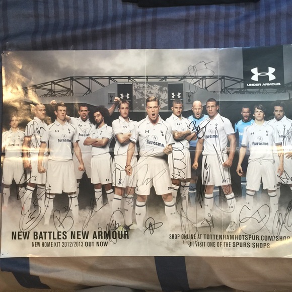 2012/2013 Signed Tottenham Poster (Bale included)