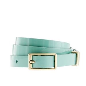 J.Crew
Teal- blue - turquoise -Patent Leather Belt
